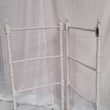 Vintage wood towel rack bamboo effect