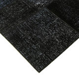 Handmade anatolian overdyed 171 cm x 247 cm black patchwork carpet