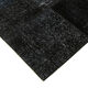 Handmade anatolian overdyed 171 cm x 247 cm black patchwork carpet
