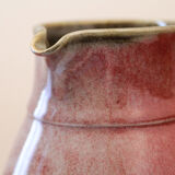 Signed enamelled ceramic pitcher