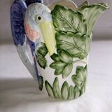 Pitcher ceramic parrot jug