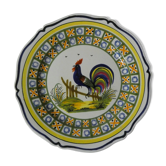 Assiette plate coq Henriot Quimper
