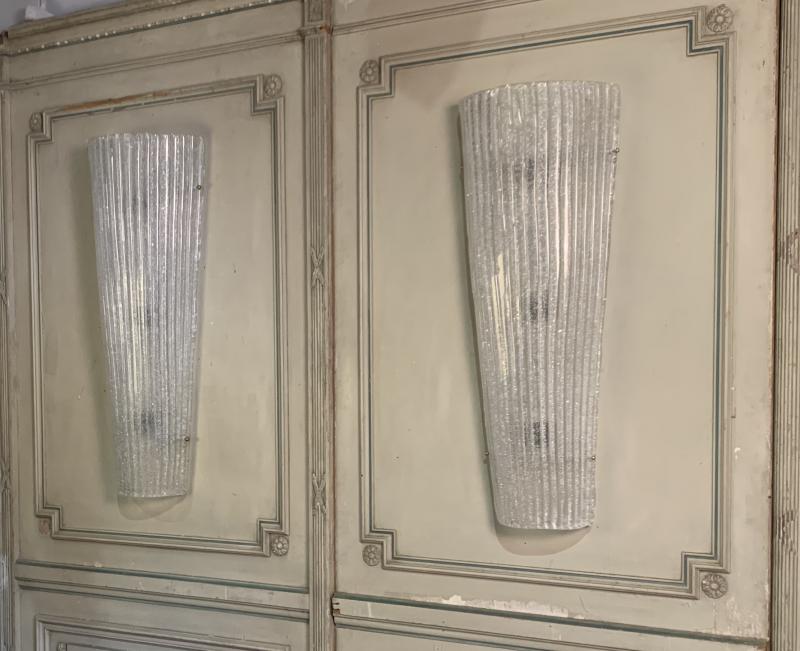Pair of murano glass sconces