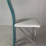 Set of 6 Memphis dining chairs in bouclé, 1980s