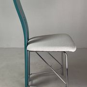 Set of 6 Memphis dining chairs in bouclé, 1980s