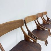 Set of 4 vintage Danish dining chairs by Hovmand Olsen for Mogens Kold, 1960s