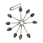 12 teaspoons silver metal