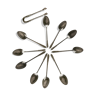 12 teaspoons silver metal