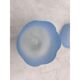 Set of 3 vintage suspensions in blue and pink opaline glass.