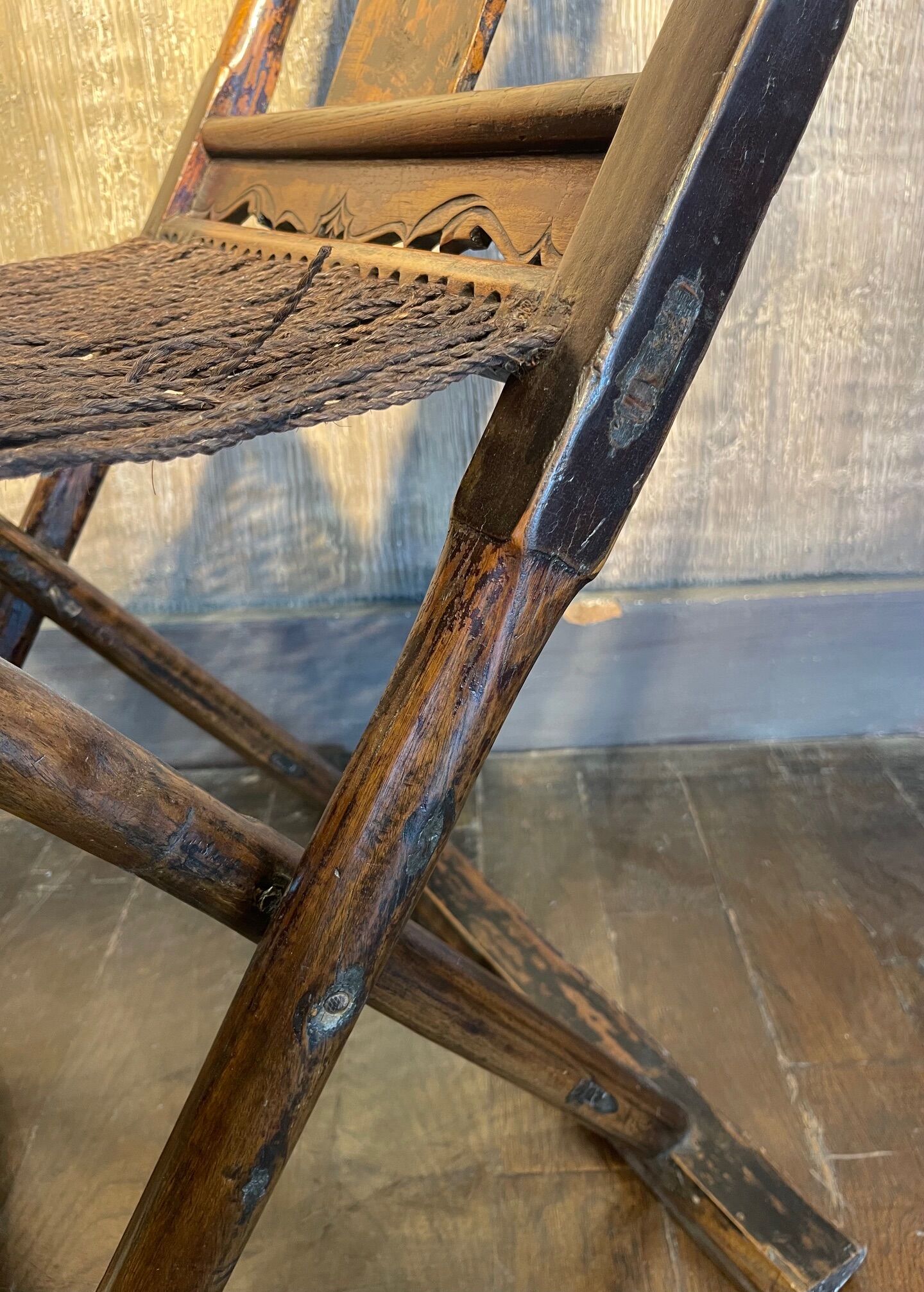 Chaise ancienne pliante chinoise