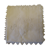 Pair of embroidered pillowcases monogrammed SR