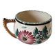 Breakfast cup HB Quimper – earthenware with rich Breton and floral decoration