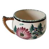 Breakfast cup HB Quimper – earthenware with rich Breton and floral decoration