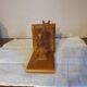 Vintage hand-carved wooden squirrel bookend