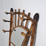 Coat rack bamboo cloakroom 1950
