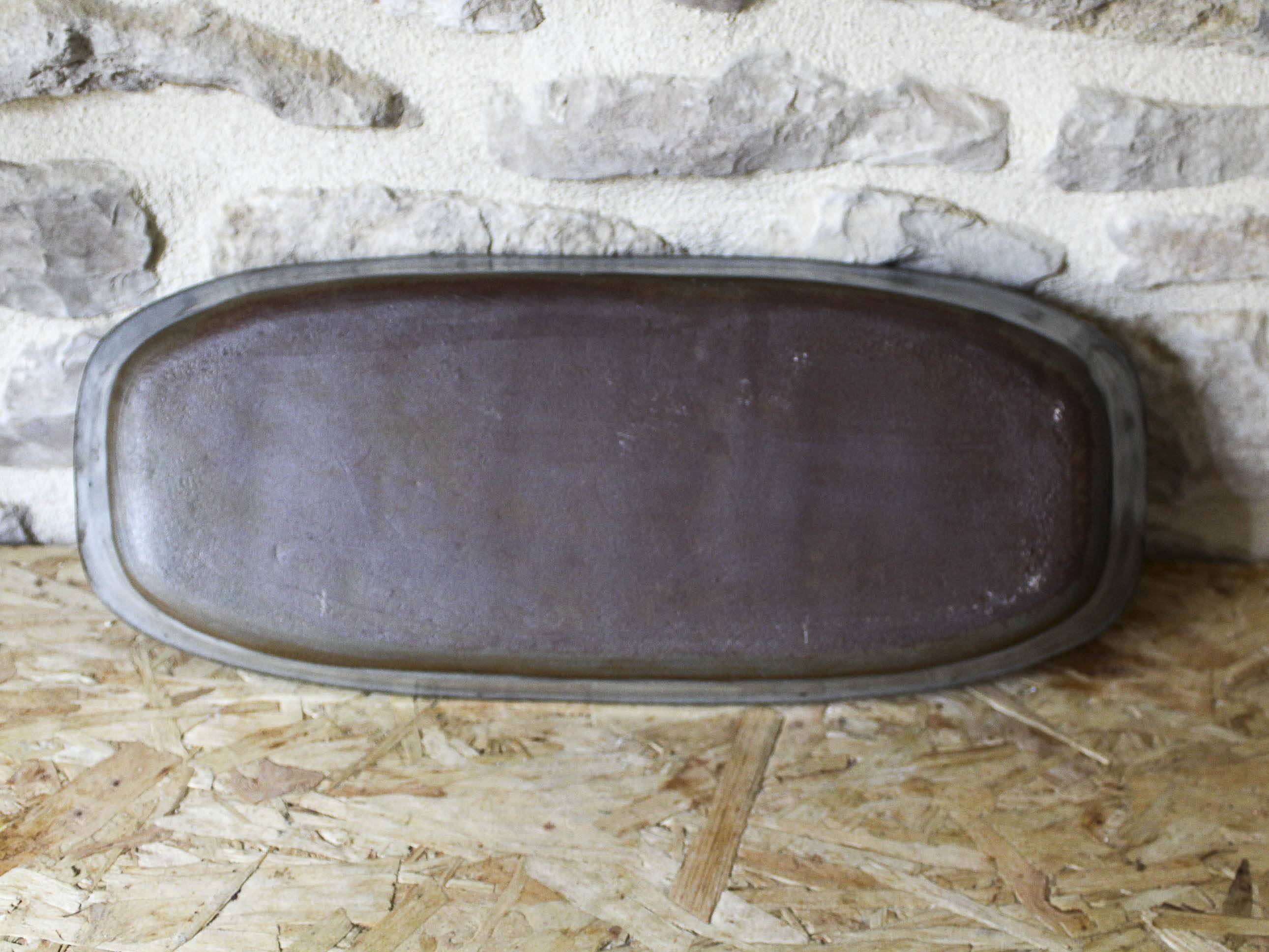 Glazed ceramic serving dish