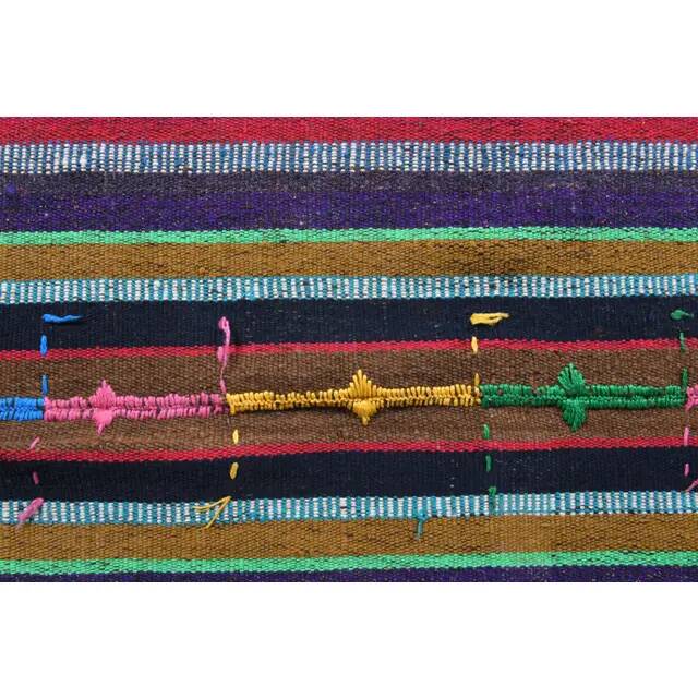 Vintage Turkish Hand-Knotted Wool Cotton Pink Kilim Area Rug 170x245
