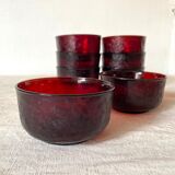 Vintage tinted glass bowls