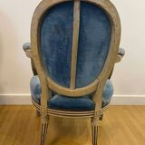 Set of 4 Louis XVI medallion armchairs