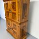 Antique 19th century Biedermeier art deco chest of drawers in walnut with wrought iron locks
