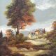 Oil on panel: landscape