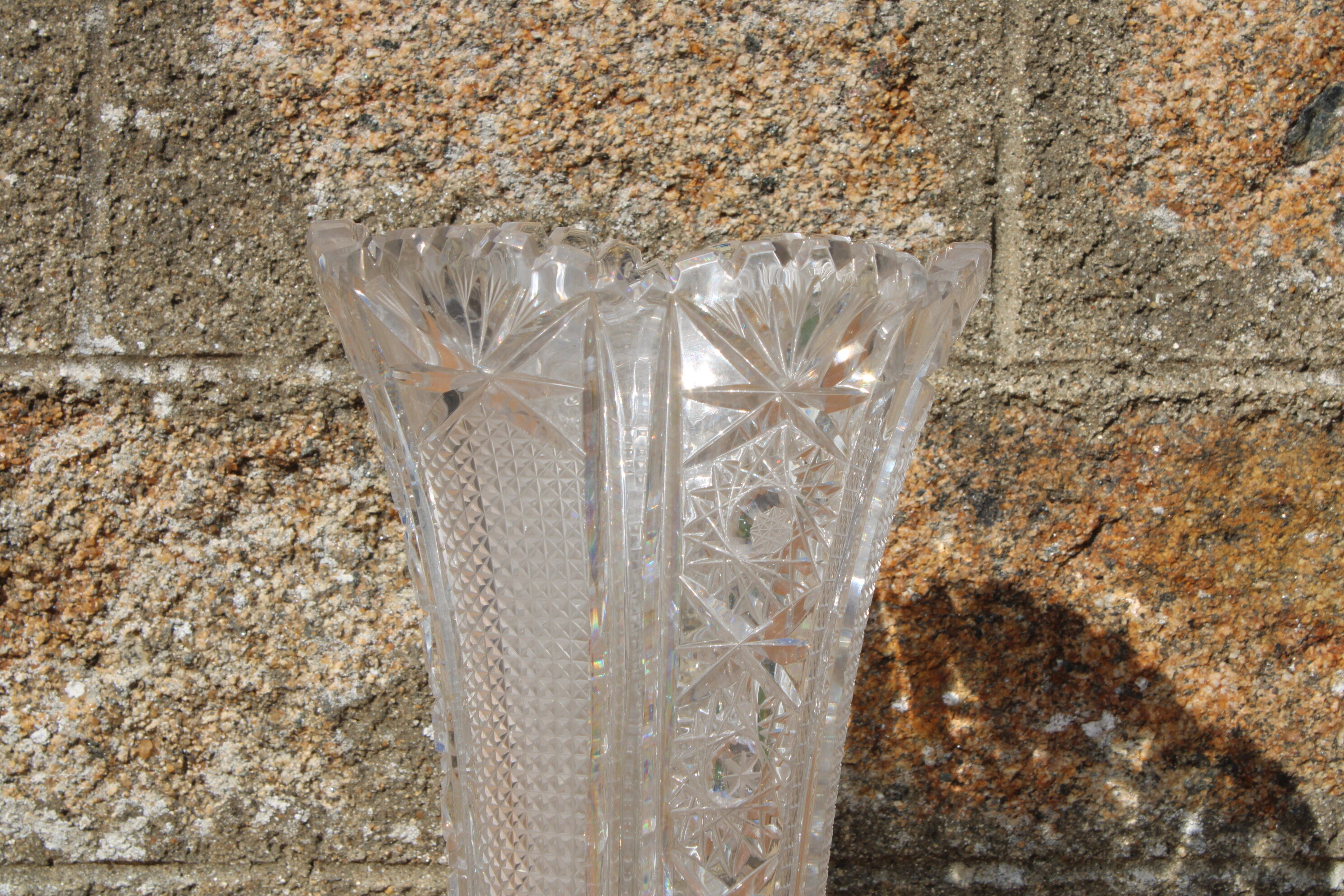 Bohemian crystal vase
