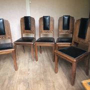 Lot de 5 chaises Art deco + une avec pied cassé