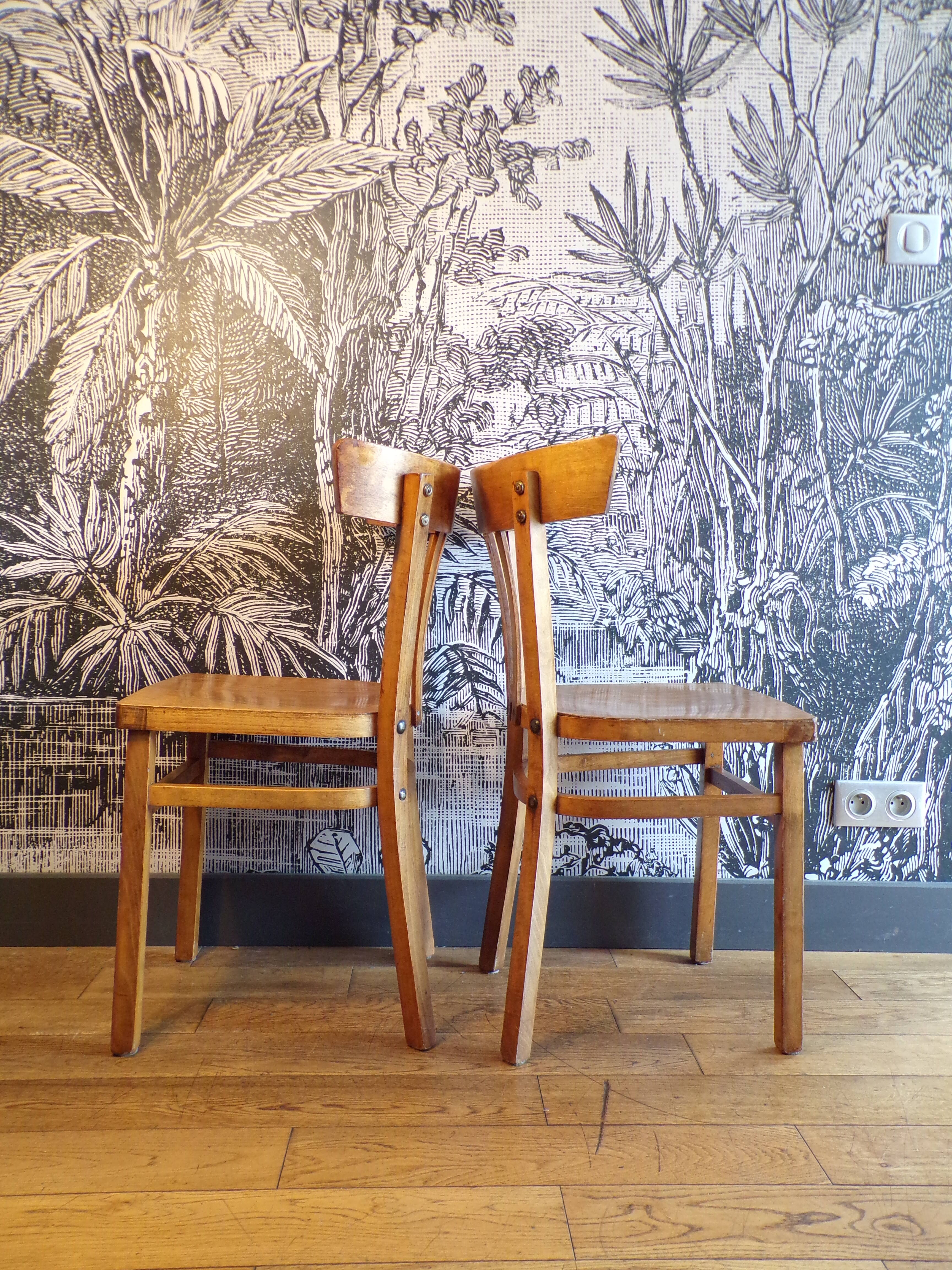 Pair of bistro chairs 1950