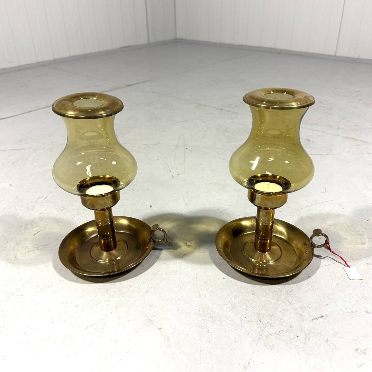 Peter Jensen Copenhagen brass candle holders Denmark 1960’s