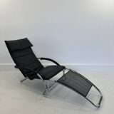 Fauteuil à bascule en cuir par Jochen Hoffman, années 1990