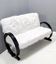 White Faux Fur Sofa with Black Wooden Frame, Italy