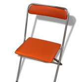 Chaise pliante orange vintage soudexvinyl