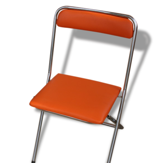 Vintage orange folding chair soudexvinyl