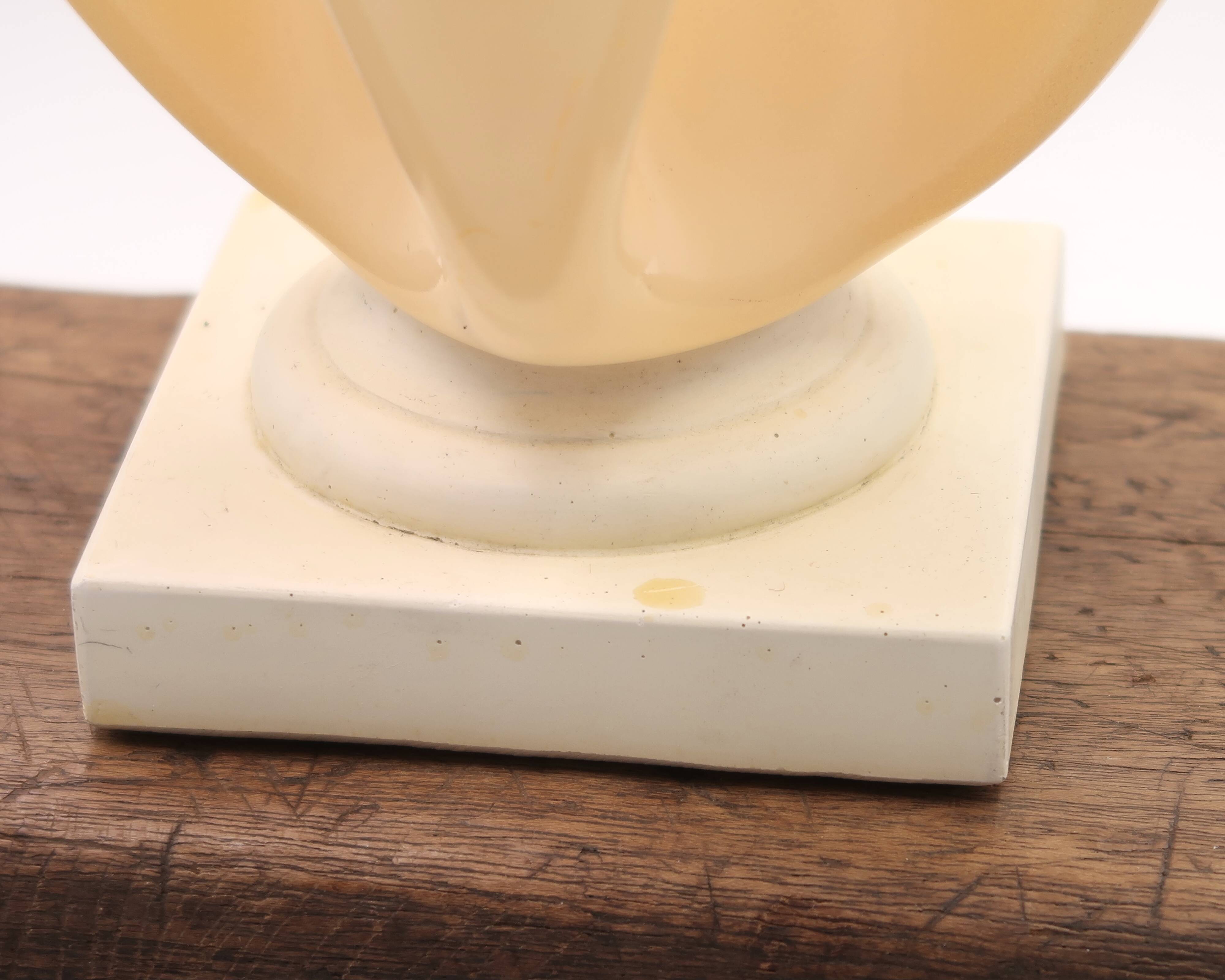 Beige crumpled plexiglass lamp Soleillade,  80s