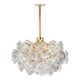 Magnificent chandelier, brass and crystal glass by Kinkeldey, Germany, 1970.