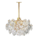 Magnificent chandelier, brass and crystal glass by Kinkeldey, Germany, 1970.