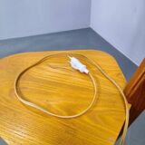 Mid-Century Floor Lamp with Rattan Shade, Czechoslovakia, 1960s