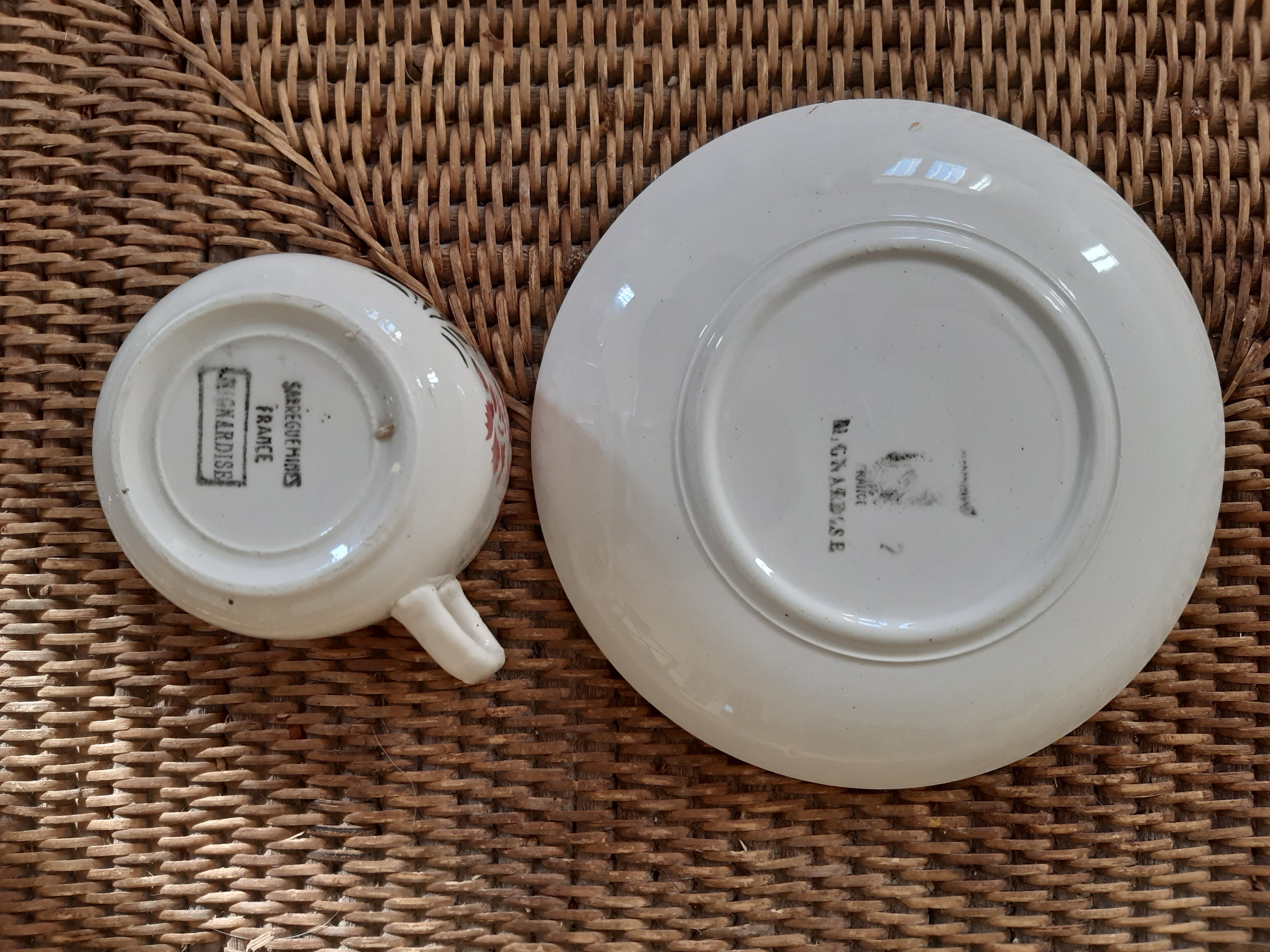 2 tasses digoin sarreguemines