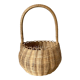 Panier vintage en rotin tressé