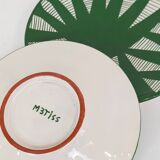 Medium plate - green palms