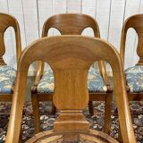 Set of 6 gondola chairs in blond mahogany - 20th century