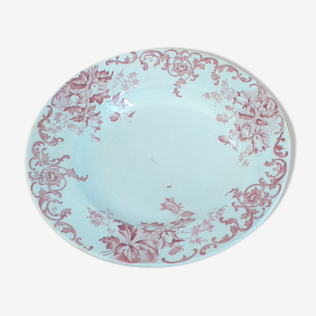 Assiette creuse en porcelaine de St Amand et Hamage modèle Campanule