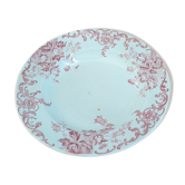 Assiette creuse en porcelaine de St Amand et Hamage modèle Campanule