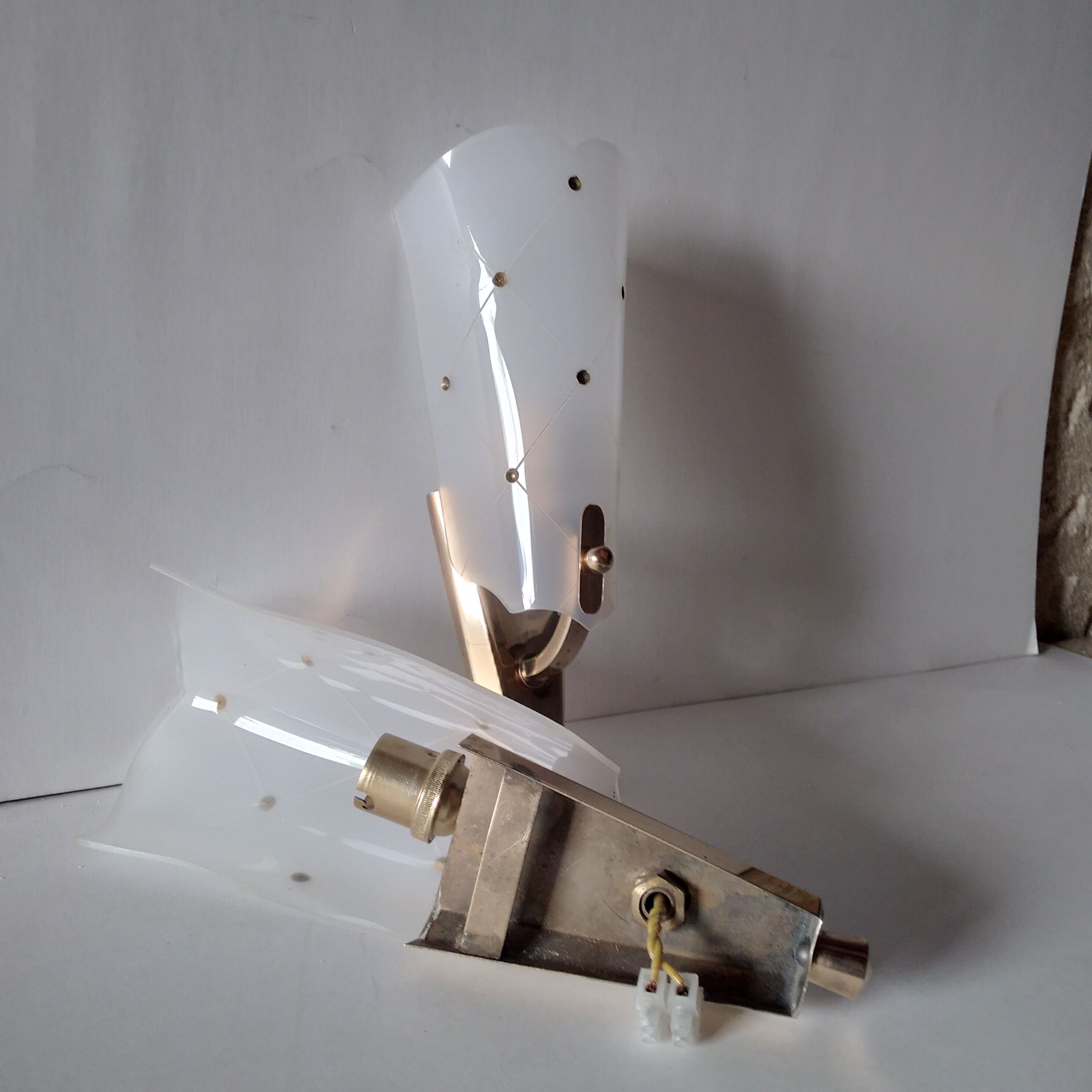 Pair of rockabilly wall lamps