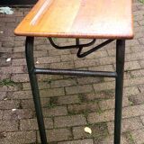 Vintage 60s school table in wood and metal