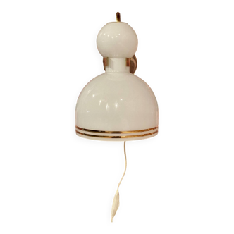 Grande applique verre et métal Design scandinave 1960.