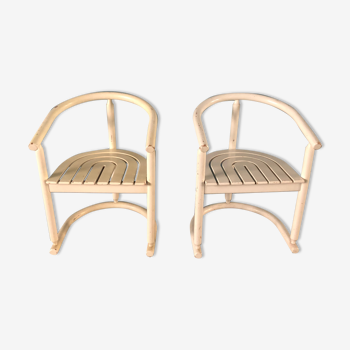 Paire de chaises en bois des années 60