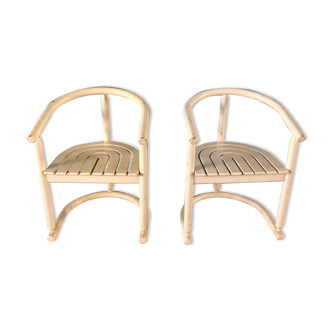 Paire de chaises en bois des années 60