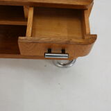 Miroir en chêne années 1950 Tchécoslovaquie 167x95cm