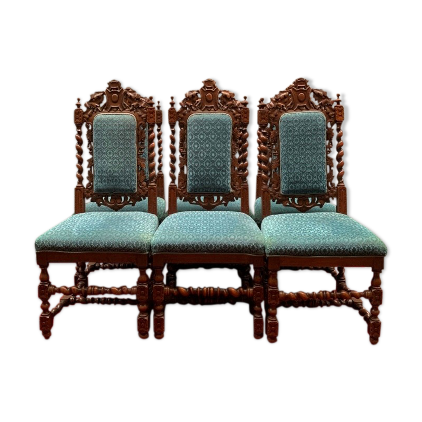 Set of 6 Louis XIII style chairs